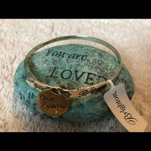 Brighton “Just Breathe” Charm Bangle.